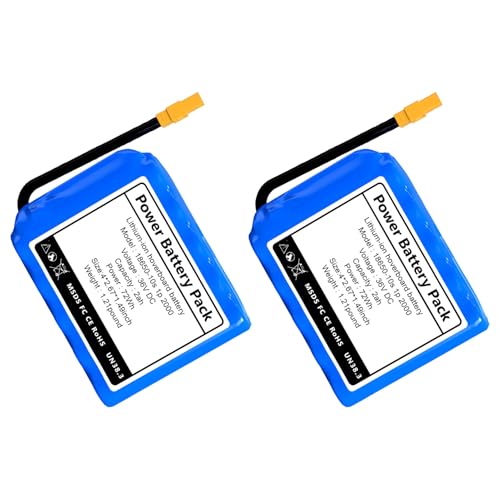 CPZZ 36V 2Ah Hoverboard Battery Compatible for 36V?fit 42V Hoverboard Models,Suitable for 100W - 250W Motor, 10S1P, XT60 Interface?Size: 4 x 2.67 x 1.49 inch?2pack-1223?