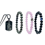 Astrotalk Raj Yog Combo | Pulsera de pirita cruda | cuarzo rosa | Pulsera contra el mal de ojo | Medallón Hanuman ji | Pulseras unisex de astrología curativa para hombres y mujeres