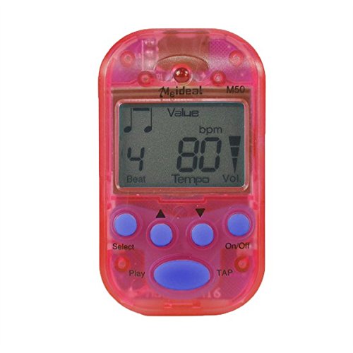Red meideal M50 Digital Electric LCD Mini Clip-on Beat Tempo Metronome