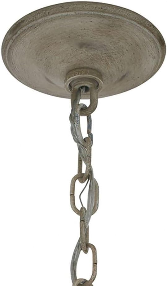Kichler Hayman Bay 32.5" 8 Light Chandelier in Distressed Antique White