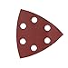 Price comparison product image Mirka Red Delta Sander Sanding Paper Wood Sanding Triangles Hook & loop / 93x93x93 mm/Hook & Loop Adhesion / 6-hole/grit P120 / 5 pieces/for sanding wood, metal and plastics
