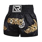 Yhenlovtt Pantalones cortos de boxeo unisex para MMA, Muay Thai, pantalones cortos de entrenamiento para adultos (L)