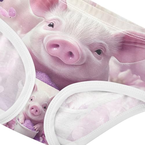 Cute Pug Pink Purple Flower Toddler Girls's Underwear 2T 202c02114