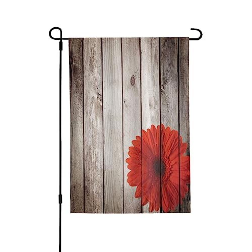 Drapeau de jardin à fleurs rouges Dahlia double face 71 x 102 cm - Décoration extérieure