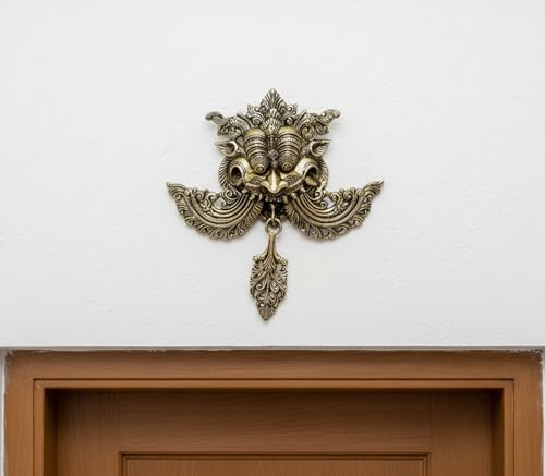 Image of eSplanade Brass Yali Wall Hanging | Evil Eye Protector | Home Decor | Brass Statue - 10.5 inch Inches