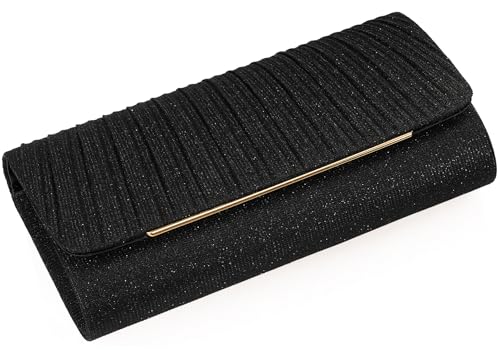 Image of Women's Sparkling Evening Clutch Purse-Glitter Handbag with Detachable Strap for Weddings, Prom, Cocktail Parties
