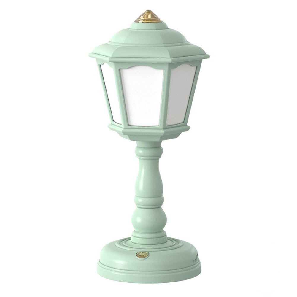 Anso Green Retro Led Desk Lamp Usb Charging Table Lamp Bedside Room Mini Light 3-Colors Dimmable (Green)