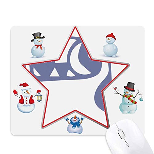 Tapis de souris oiseau étoile bonhomme de neige de forme coeur