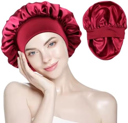 Touca de Cetim Dupla Face Feminina Masculina Seda para Dormir Ant...