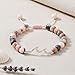 Solza Stainless Steel Wave Bracelet Pink Zebra Stone Beaded Jewelry – Adjustable 24 cm Silver-Plated Non Tarnish Bracelet, Trendy Beaded Bracelets for Women, Stackable Fashion Jewelry Accessory