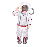 Unisex Astronaut Spaceman Inflatable Chub-Suit Costume Jumpsuit (Adult) White