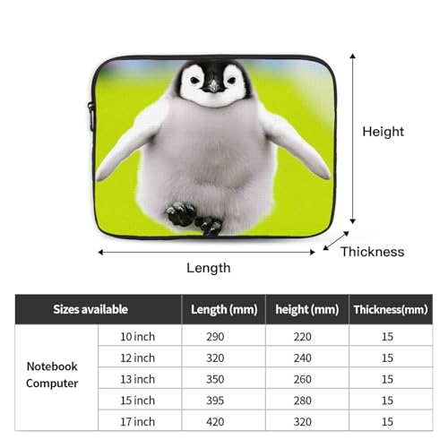 Chubby Penguin Laptop Sleeve Case 17 Inch Suitable for Notebook Computer Tablet Traveling Carrying Simple Case4