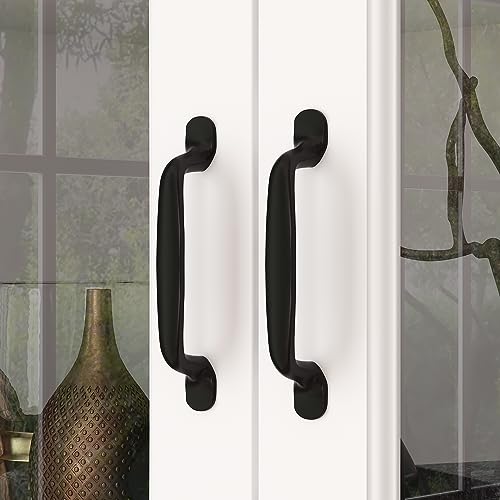 AIEGLE Freestanding Kitchen Pantry with 2 Glass Doors, Tall Kitchen Pantry Cabinet with 5-Tier Shelf, Large Kitchen Pantry Storage Cabinet Cupboard for Dining Room, Living Room, White - Thumbnail 6