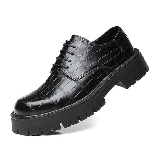 Dress Shoes for Men Men's Streetwear Business Casual Thick Platform Leather Wedding Loafers Harajuku Style Shoes