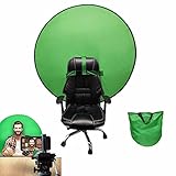 Fondo Verde,Croma Verde,Plegable Telón de Fondo,Fondo de Pantalla Verde,100% Pura Muselina,con Bolsa de Transporte,para Fotografía, Video y Televisión Green Screen. (Verde)