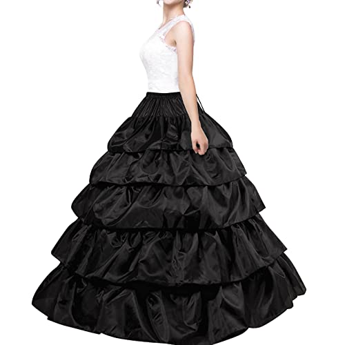 Petticoats for Women Crinoline Long Petticoat Skirt 4 Hoop Skirt Floor Length Petticoat for Ball Gown2