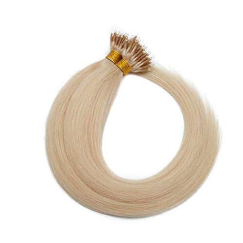 Nano Tip Remy Hair Extensions 20inch 50g/PACK 50 Strands #60 Blonde