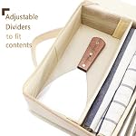 Flatware Utensil Storage Case, Beige Large Capacity Silverware Storage Box Chest with Adjustable Dividers, Removable Cutlery Storage Holder with Zipper Lid for Organizing Spoon/Flatware/Knives - Image 4