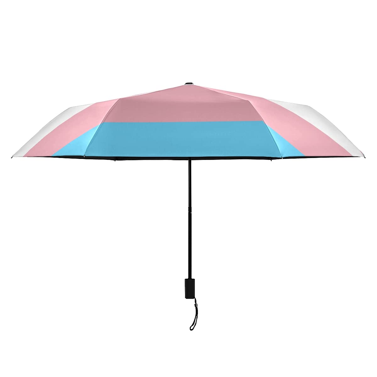 HURPAN Intersex Pride Flag Windproof Portable Travel Umbrella Waterproof Folding Umbrella Vinyl Layer Parasol