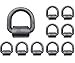 Mega Cargo Control 3/4" Weld-On D-Rings (10-Pack) | Heavy-Duty Tie-Down Forged Steel Anchors w/Welding Clips for Flatbed Trailers & Trucks WLL: 8,800