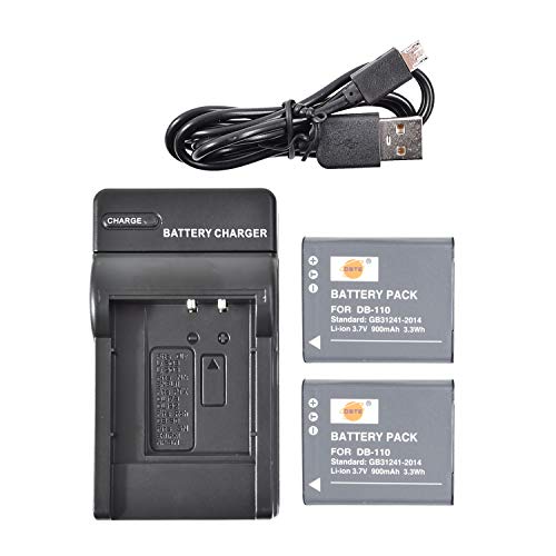 Batterie LI-90B LI-92B DB-110 lot de 2 et chargeur pour appareil Ricoh GR III WG-6 G900