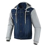 【AJUSTE CLÁSICO】 Confeccionada pensando en la comodidad, esta chaqueta de mezclilla clásica de ajuste relajado se puede usar sola o con capas en los días más fríos. Con espacio a través del torso, no se sentirá restringido en el movimiento.