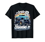 Photo Gallery kids monster truck 8 year old boys 8th birthday crushing it maglietta Photo Gallery kids monster truck 8 year old boys 8th birthday crushing it maglietta