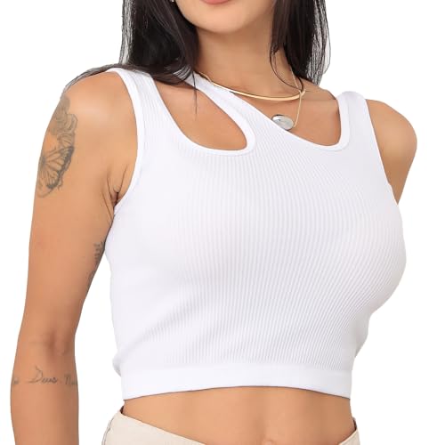 J COLOUR Regata Feminina Camiseta Feminina Decote Em Ribana Canel...