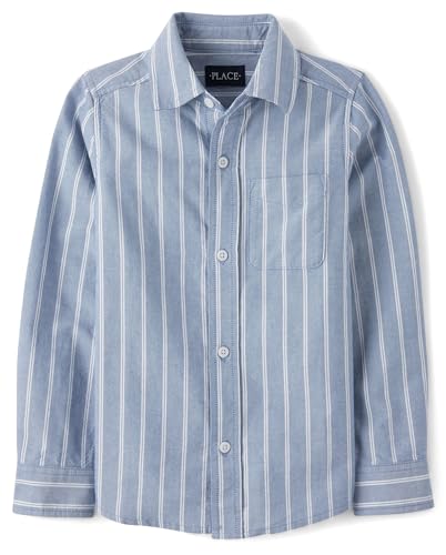 Image of The Children's Place Boys Long Sleeve Oxford Button Down Shirt