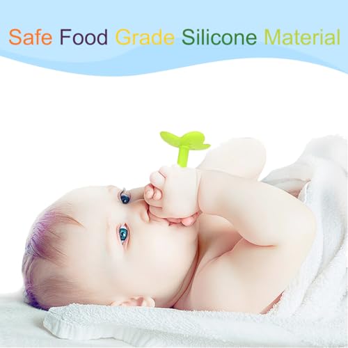 Baby Teething Toys 6 PCS BPA Free Silicone Baby Teethers, Freezer Safe Organic Infant Teething Toys Soft & Textured for Natural Brain Development