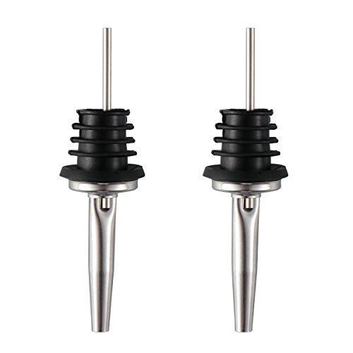 TOPBATHY Stainless Steel Pour Spouts 7 Thread Bottle Pourers Tapered Spout,12 Pack