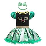 [CREDIBLE] プリンセス ドレス 子供 ベビー 衣装 ３点 セット ・ グリーン (プリンセスドレス, リボンカチューシャ, オリジナルグッズ) 90cm NT2229