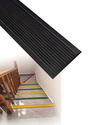 ��3cm �S��������~�ߊK�i���ݔ� PVC�h���X�e�b�v�O���b�v�e�[�v �������O�K�i�A�X���[�v�A�f�b�L�p(Black,5000x3cm)