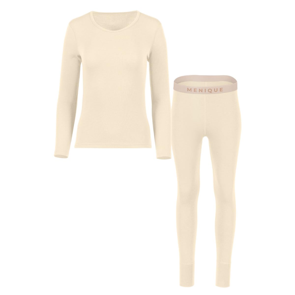 menique Conjunto de ropa interior térmica para mujer, 100 % lana merina, capa base térmica de 250 g/m², camiseta de manga larga y leggings, ropa interior para invierno, esquí, deportes al aire libre