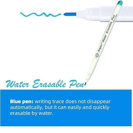 Image of Divyanshi Water Erasable Marker Pen | Ideal for Sewing, Boutique, Quilting, Alteration, Tailoring and Fashion Designing | Writing Marking on Fabric, Cloth and ETC - Pack Of 2 Pcs