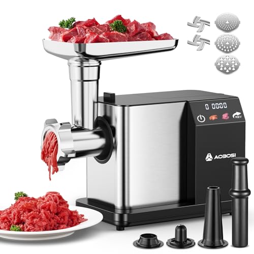 AAOBOSI 3000W Electric Meat Grinder with Touch Screen
