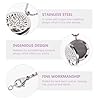 EXCEART Essential Oils Diffuser 1 Pack Aromatherapy Essential Oil Diffuser Necklace Hollow Out Tree Pattern Design Stainless Steel Pendant Jewelry for Women (Style 1) Womens Necklace #3