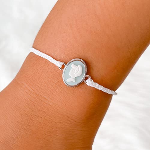 Pura Vida Silver-Plated Disney Cinderella Cameo Charm Bracelet - Adjustable Band, Brand Charm - White2
