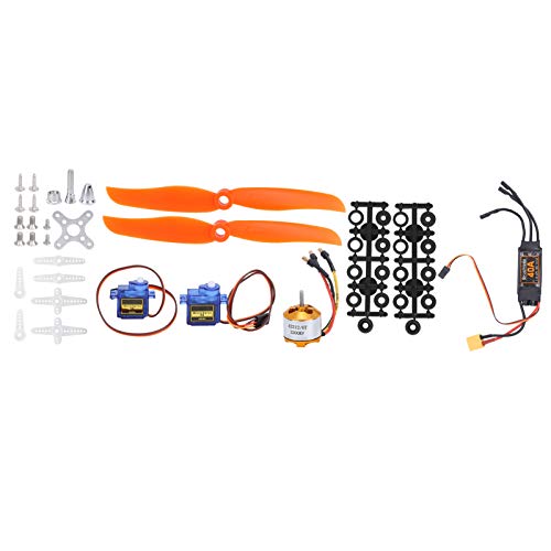 Toothbace 2720200212211 Rc Plane Motor Kit, Sg90 Servo 2212 Kv2200 Brushless Motor 6035 Propeller Rc Remote Control Aircraft 40A Xt60T Esc Combo Kit Complete Motors For Rc Plane Helicopter thumb #2