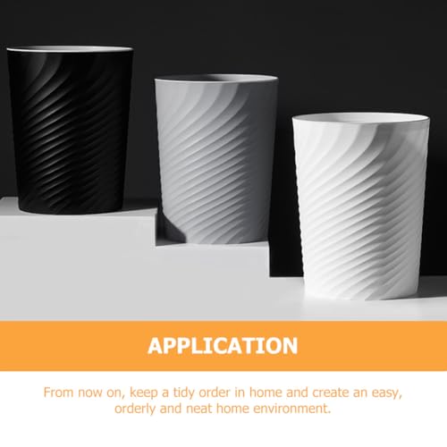 Caneca de basura de plástico gris para cocina SECFOU miniatura 7