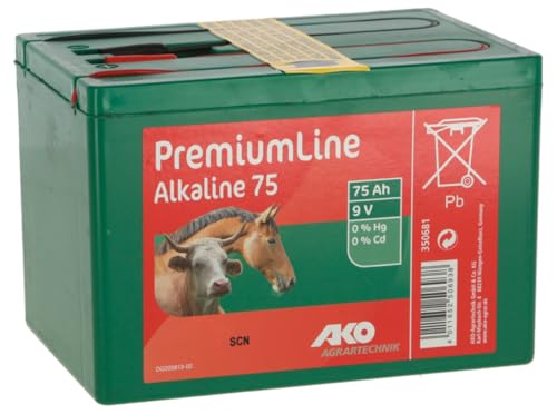 AKO Fencing Batterie Alkaline 9 V, 75 Ah, Alkalisch, Stromversorgung für Weidezaungeräte, Konstante Spannung, Lange Lebensdauer AKO Fencing Batterie Alkaline 9 V, 75 Ah, Alkalisch, Stromversorgung für Weidezaungeräte, Konstante Spannung, Lange Lebensdauer
