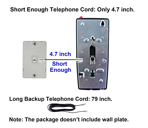 Classic Wall Phones For Landline With Mechanical Ringing, Single Line 2554 Wall Telephone With Indicator, Retro Wall Mounted Phone Waterproof, Old Wall Mount Phone For Kitchen,Home,Black #TOP4