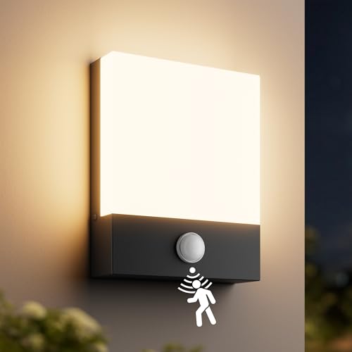 Aoceeley Modern Outdoor Led Wall Light with Motion Sensor,24W 3000K...
