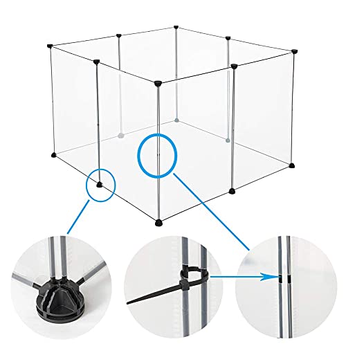 EUGAD Kleine Dier Kinderbox DIY Huisdieren Kooi Oefening Hek indoor voor Cavia's Konijnen Konijnen Hamster Chinchilla's Egels - Image 6