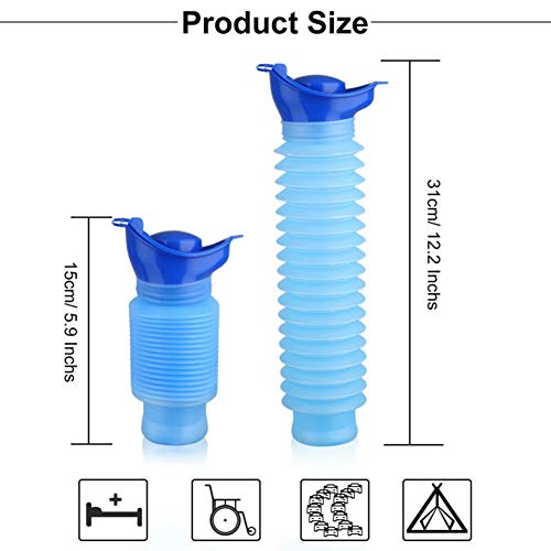Car Emergency Urinal, 750ML Car Emergency Urinal Portable Camping Shrinkable Mobile Pocket Toilet by Keenso - Image 2