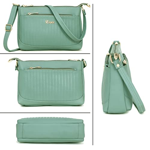 Image of EXOTIC Women's Studded Dual Tone Sling Bag -Green