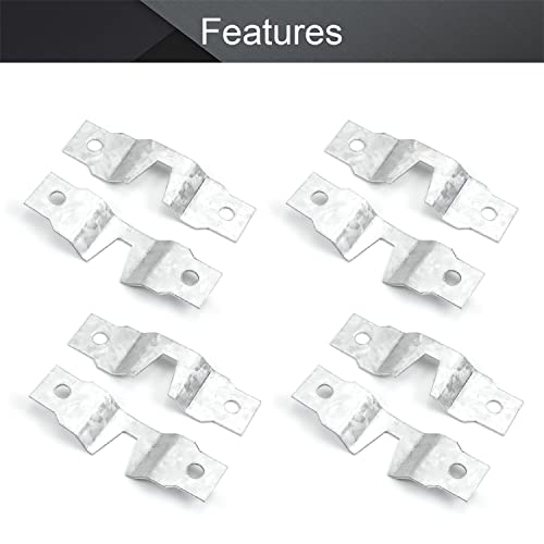 Image of MroMax 20Pcs Flush Mount Bracket Z-Clips Flush Mount Bracket, Heavy Duty Photo Frame Hook Interlocking Photo Frame Hook, 2.05 inch x 0.59 inch Single Hole for Hanging Mirror Picture Frames