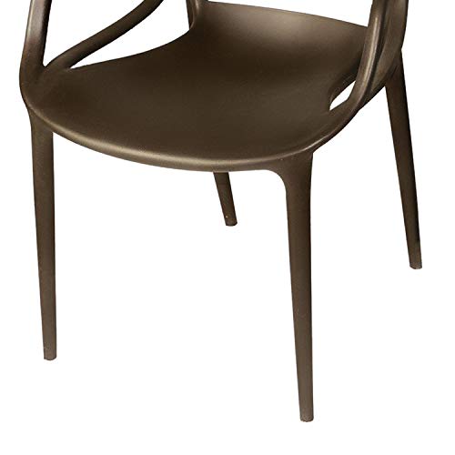 Image of CELLO Atria Chair (Brown) | Strong and Durable | Easy to Clean | Chair for Living Room, Bed Room, Kitchen, Office Room, Outdoor | 3 Years Warranty