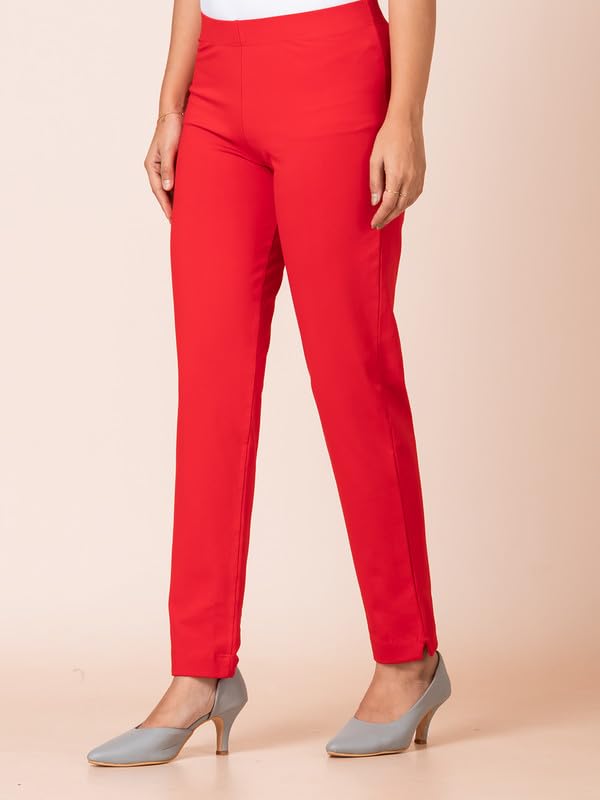 Image of Ruby Cotton Lyrcra Blend Copper Collection Straight Pants | Perfect Blend of Style and Comfort | Professional and Casual Wear #1