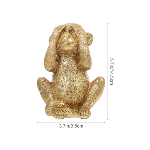Figura decorativa de mono de resina para escritorio miniatura 3